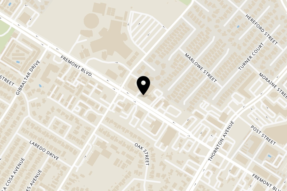 Map showing the location of Ox 9 Lanzhou Handpulled Noodles Fremont on 36456 Fremont Blvd in Fremont